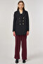 Button Detailed Blazer Jacket Black - 3