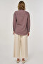 Viscose Tunic with Embroidery Detail Dark Burgundy - 5