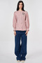 Shiny Buttoned Cotton Tunic Ruby - 3