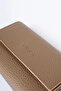 Faux Leather Rectangular Form Wallet Dark Brown - 6