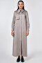 100% Cotton Aller Detailed Overcoat Dark Mink - 2