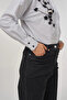 Stitch Detailed Wide Leg Denim Trousers Black - 6
