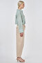 Elastic Waist Carrot Cut Trousers Beige - 6