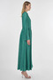 Belt Detailed Pleated Stylish Dress Lake Green - 5