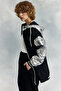 Leatherette Trimmed Jacket Black - 3