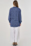 Patterned Viscose Sweatshirt Indigo - 5