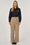 Velvet Trousers with Metal Accessories Mink - 3