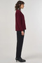 Zippered Knitwear Cardigan Claret Red - 6