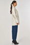 Knitted Pattern Off Shoulder Knitwear Tunic Ecru - 6