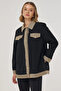 Shiny Buttoned Jacket Black