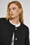 Button Detailed Jacket Black - 7