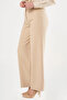 High Waist Basic Trousers Beige - 5