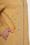 Embroidered Modal Jacket Saffron - 7