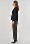 Zero Neckline Basic Viscose Blouse Black - 3
