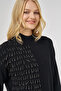 Knitted Detailed Viscose Knitwear Tunic Black - 7