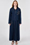 Detailed Processing Denim Suit Navy Blue - 2