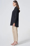 Shirt Collar Basic Poplin Tunic Black - 4