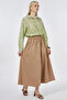 Bell Skirt with Pocket Detail Light Brown