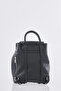 Faux Leather Backpack Black - 5