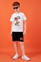 Cotton Regular Fit Crew Neck Shorts Top and Bottom Set Boy's Suit6212014