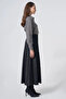 Washable Skirt with Stitching Detail Black - 5