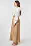 Buckle Detail A-Line Skirt Beige - 3