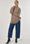 Sewn Detailed Knitwear Tunic Beige - 2