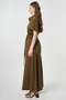 100% Cotton Piece Skirt Suit Dark Khaki - 4