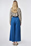 Elastic Waist Lace-Up Trousers Indigo - 4