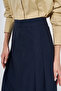 High Waist Pleated Skirt Dark Navy - 7