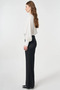 Wide Leg Satin Trousers Black - 3