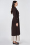 Şömizye Collar Belted Trench Coat Dark Brown - 6