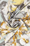 Mixed Floral Patterned Viscose Scarf Anthracite - 2
