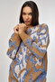 Abstract Pattern Wool Blend Knitwear Tunic Indigo - 7