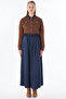 Yüksel High Waist A-Line Skirt Dark Navy Blue - 2