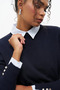 Basic Knitwear Blouse Navy Blue - 5