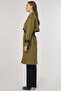 Epaulet Detailed Trench Coat Khaki - 4