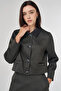 Embossed Pattern Skirt Suit Khaki - 6