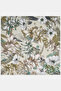 Mixed Floral Patterned Viscose Scarf Mold Green