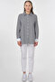 Cotton Blended Line Pattern Basic Tunic Navy Blue - 3