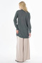 Turtleneck Basic Viscose Knitwear Tunic Mildew Green - 5