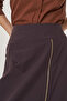 Zipper Detailed A-Line Skirt Dark Brown - 7