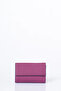 Faux Leather Rectangular Form Wallet Plum