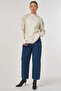 Knitted Pattern Off Shoulder Knitwear Tunic Ecru - 2