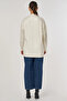 Knitted Pattern Off Shoulder Knitwear Tunic Ecru - 5