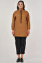 Turtleneck Sweater with Ribbed Detail Tobacco - 3