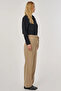 Velvet Trousers with Metal Accessories Mink - 6