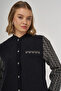 Monogram Embellished College Collar Jacket Black - 7