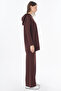 Hooded Detailed Knitwear Set Brown - 5