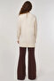 Knitted Detailed Viscose Knitwear Tunic Cream - 5